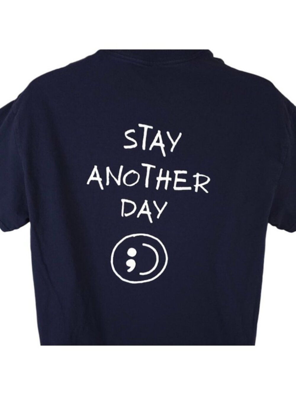 Stay Another Day T Shirt Mens Size Large Blue SAD Mental Health Awareness